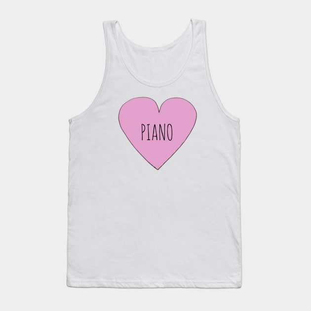 Piano Love Tank Top by wanungara